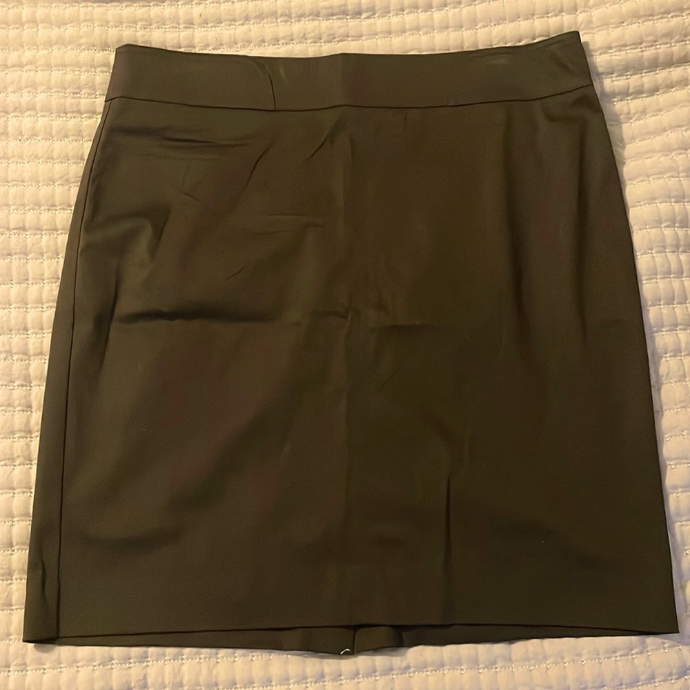Ann Taylor Brown Skirt. Size 14P. Cute Zipper detail on back. NWT.